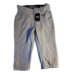Under Armour Cropped Softball Pants Women’s Size Small Gray
